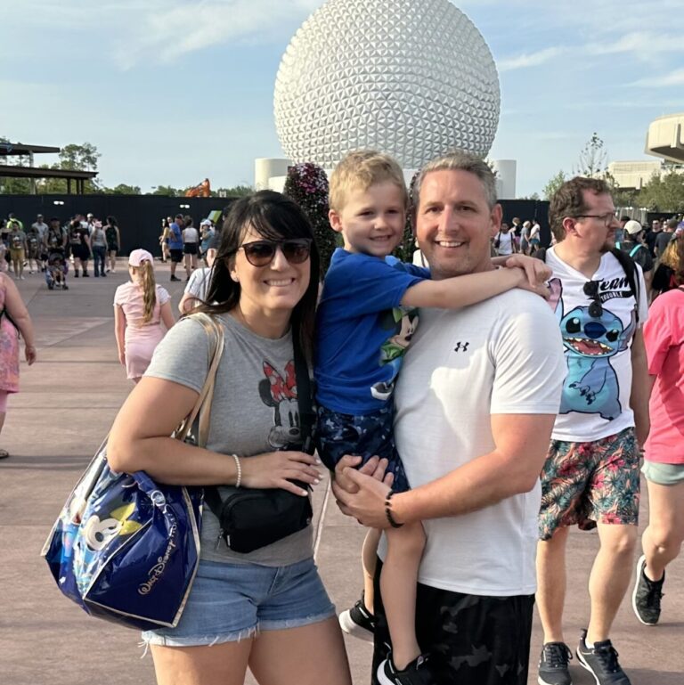 Katie Gretchen and family at EPCOT